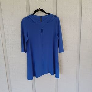 Ic By Connie K Women Top Size S Color Blue Stretch Pullover